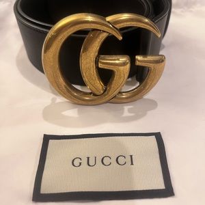 Gucci 2015 re-edition wide letter belt